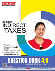 CA Final (2023 Scheme) Indirect Tax Laws (IDT) Question Bank Book by CA Riddhi Baghmar