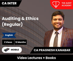 CA Inter Auditing & Ethics (Regular) Video Lectures in English by CA Pragnesh Kanabar (Mobile, 2 Views, 12 Months)