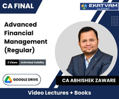 CA Final Advanced Financial Management (Regular) Video Lectures by CA Abhishek Zaware (Google Drive, 2 Views, Unlimited Validity)
