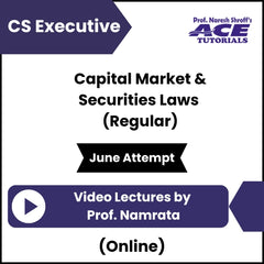 CS Executive Capital Market & Securities Laws (Regular) Video Lectures by Prof Namrata (Online, June Attempt)