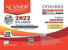 Scanner CS Executive (2022 Syllabus) Paper-5 Capital Market and Securities Laws Green Edition