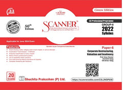 Scanner CS Professional (2022 Syllabus) Paper-6 Corporate Restructuring, Valuation and Insolvency Green Edition