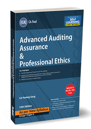 Advanced Auditing Assurance & Professional Ethics book for CA Final by CA Pankaj Garg.