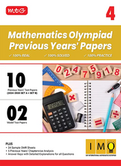 IMO Class-4 Olympiad 10 Previous Years Papers (2024-2020 Set A and B) Mathematics book by MTG Learning