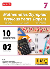 IMO Class-7 Olympiad 10 Previous Years Papers (2024-2020 Set A and B) Mathematics book by MTG Learning