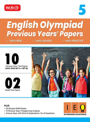 IEO Class-5 Olympiad 10 Previous Years Papers (2024-2020 Set A and B) English book by Mtg Learning
