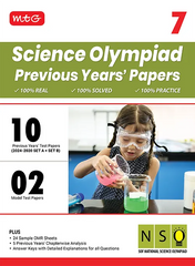 NSO Class-7 Olympiad 10 Previous Years Papers (2024-2020 Set A and B) Science book by MTG Learning