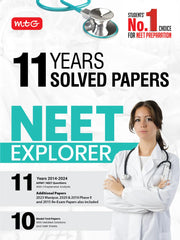 11 Years (2024-2014) NEET Previous Year Solved Papers for NEET 2025 Exam by MTG Learning
