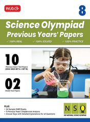 NSO Class-8 Olympiad 10 Previous Years Papers (2024-2020 Set A and B) Science book by MTG Learning