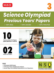 NSO Class-3 Olympiad 10 Previous Years Papers (2024-2020 Set A and B) Science book by MTG Learning