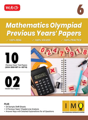 IMO Class-6 Olympiad 10 Previous Years Papers (2024-2020 Set A and B) Mathematics book by MTG Learning