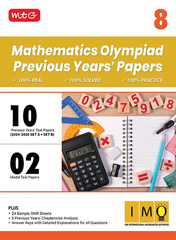 IMO Class-8 Olympiad 10 Previous Years Papers (2024-2020 Set A and B) Mathematics book by MTG Learning