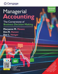 Managerial Accounting (7E) Book by Cengage