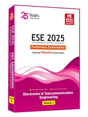 ESE 2025: Preliminary Exam: Electronics and Telecom Engineering Objective Solved Paper Vol-1 book by Made Easy