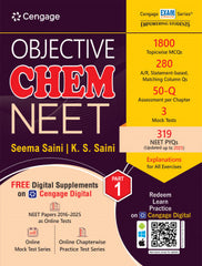 Cengage Objective Chemistry NEET (Part 1) book by Seema Saini, K S Saini