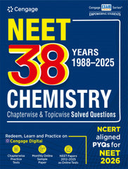 NEET 38 Years (1988-2025) Chemistry Chapterwise & Topicwise Solved Questions book by Cengage