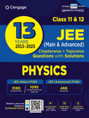13 Years’ JEE (Main & Advanced) (2013-2025) Chapterwise & Topicwise Physics Solved Questions book by Cengage