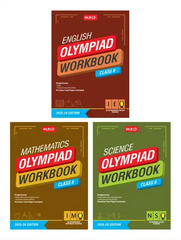NSO-IMO-IEO Class-8 Olympiad Workbook Combo For 2025-26 Exam with MCQs and Achievers Section by MTG Learning