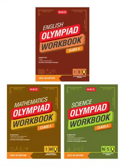 NSO-IMO-IEO Class-4 Olympiad Workbook Combo For 2025-26 Exam with MCQs and Achievers Section by MTG Learning