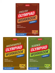 NSO-IMO-IEO Class-6 Olympiad Workbook Combo For 2025-26 Exam with MCQs and Achievers Section by MTG Learning