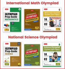 Class-6 (Mathematics and Science) IMO-NSO Olympiad Workbook, Prep-Guide and Previous Years Papers (6 in 1 COMBO) book by MTG Learning