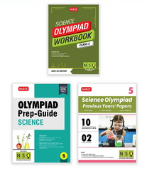 National Science Olympiad (NSO) Workbook, Prep-Guide and Previous Years Papers (PYQs) with Mock Test Paper for Class 5 (Set of 3 Books) by MTG Learning