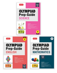 Olympiad Prep-Guide Class-7 Mathematics, Science and English (Set of 3 Books) by MTG Learning
