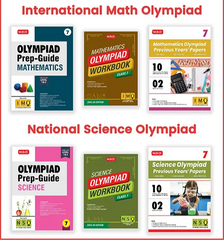 Class-7 (Mathematics and Science) IMO-NSO Olympiad Workbook, Prep-Guide and Previous Years Papers (6 in 1 COMBO) book by MTG Learning