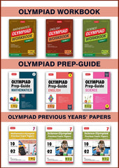 IMO-NSO-IEO Class-7 Olympiad Workbook, Prep-Guide and Previous Years Papers (PYQs) For 2025-26 Exam (Set of 9 Books) by MTG Learning