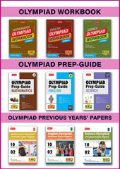 IMO-NSO-IEO Class-8 Olympiad Workbook, Prep-Guide and Previous Years Papers (PYQs) For 2025-26 Exam (Set of 9 Books) by MTG Learning