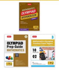 International Mathematics Olympiad (IMO) Workbook, Prep-Guide and Previous Years Papers (PYQs) with Mock Test Paper for Class 3 (Set of 3 Books) by MTG Learning