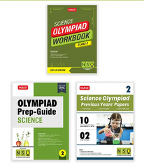 National Science Olympiad (NSO) Workbook, Prep-Guide and Previous Years Papers (PYQs) with Mock Test Paper for Class 2 (Set of 3 Books) by MTG Learning