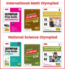 Class-5 (Mathematics and Science) IMO-NSO Olympiad Workbook, Prep-Guide and Previous Years Papers (6 in 1 COMBO) book by MTG Learning