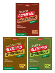 NSO-IMO-IEO Class-7 Olympiad Workbook Combo For 2025-26 Exam with MCQs and Achievers Section by MTG Learning