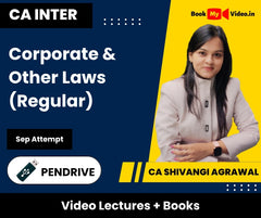 CA Inter Corporate & Other Laws (Regular) Video Lectures by CA Shivangi Agrawal Sep Attempt (Pendrive + Books)