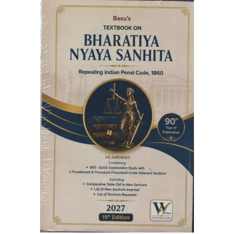 Whytes & Co's Textbook On Bharatiya Nyaya Sanhita (Repealing Indian Penal Code, 1860) - Book by Basu (Copy) - BuyTestSeries.in