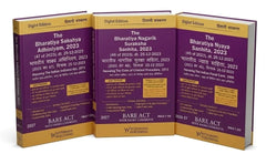 The Complete New Criminal Laws Combo (Set of 3 Bare Acts) Bharatiya Nyaya Sanhita (BNS), Bharatiya Nagarik Suraksha Sanhita (BNSS) & Bharatiya Sakshya Adhiniyam (BSA) Diglot Edition - Books By Whitesmann - BuyTestSeries.in