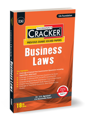 Taxmann's CA Foundation Business Laws (Law) Cracker - Book By S.K. Agrawal, Manmeet Kaur