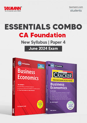 Essentials Combo : Business Economics (Study Material + Cracker - Set of 2 Books) for CA Foundation (2023 Syllabus) by Taxmann