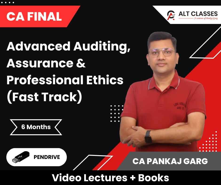 CA Final Advanced Auditing, Assurance & Professional Ethics (Fast Track) Video Lectures by CA Pankaj Garg (Pen Drive, 6 Months)