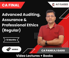 CA Final Advanced Auditing, Assurance & Professional Ethics (Regular) Video Lectures by CA Pankaj Garg (Mobile, 12 Months)