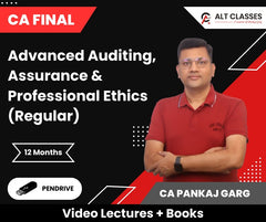 CA Final Advanced Auditing, Assurance & Professional Ethics (Regular) Video Lectures by CA Pankaj Garg (Pen Drive, 12 Months)