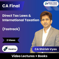 CA Final Direct Tax Laws & International Taxation (Fastrack) Video Lectures by CA Shirish Vyas (Pendrive, 2 Views)