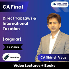 CA Final Direct Tax Laws & International Taxation (Regular) Video Lectures by CA Shirish Vyas (Pendrive, 1.5 Views)