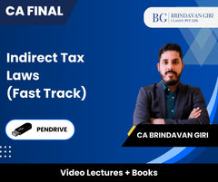 CA Final Indirect Tax Laws (Fast Track) Video Lectures by CA Brindavan Giri (Pendrive)