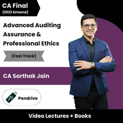 CA Final Advanced Auditing, Assurance & Professional Ethics (Fast Track) Video Lectures by CA Sarthak Jain (Pendrive).