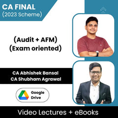 CA Final (2023 Scheme) (Audit + AFM) (Exam oriented) Video Lectures by CA Abhishek Bansal, CA Shubham Agrawal (Download + eBooks)