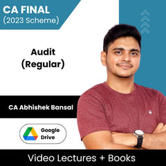 CA Final (2023 Scheme) Audit (Regular) Video Lectures by CA Abhishek Bansal (Download + Books)