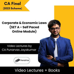 CA Final Corporate & Economic Laws (SET A - Self Paced Online Module) Video Lectures by CA Punarvas Jayakumar (Pendrive)