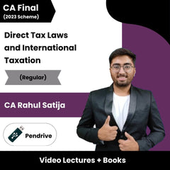 CA Final Direct Tax Laws and International Taxation (Regular) Video Lectures by CA Rahul Satija (Pendrive).